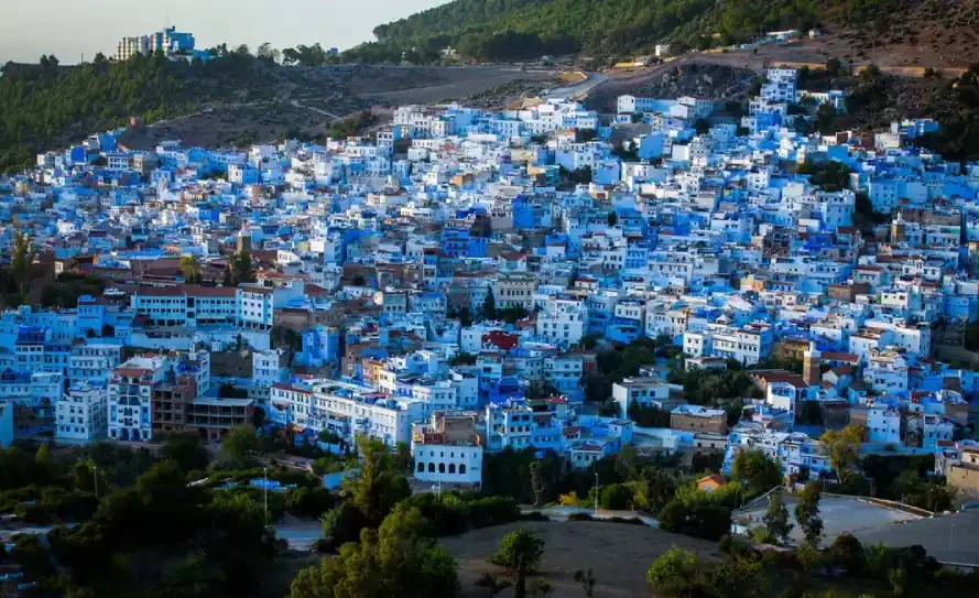 chefchaouen spanish mosque sunset view